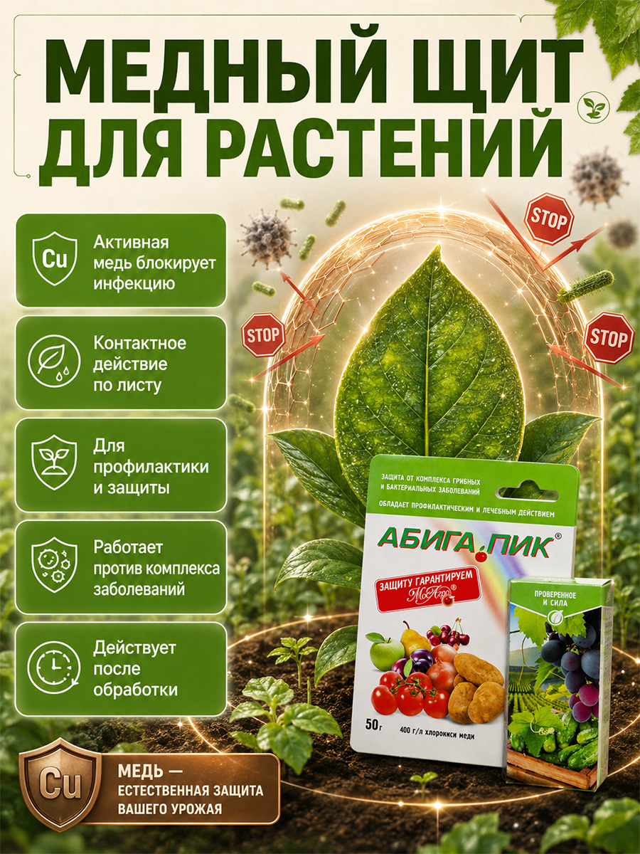 Абига-Пик 50г флакон от МосАгро + 4