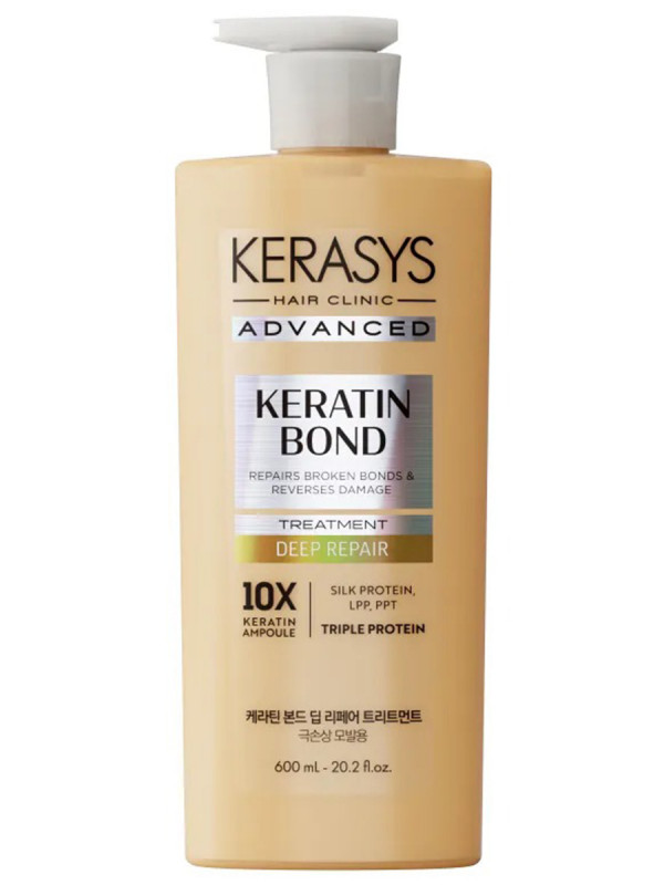 Advanced Бальзам для волос Keratin Bond Глубокое восстановление 600мл от Kerasys + 1