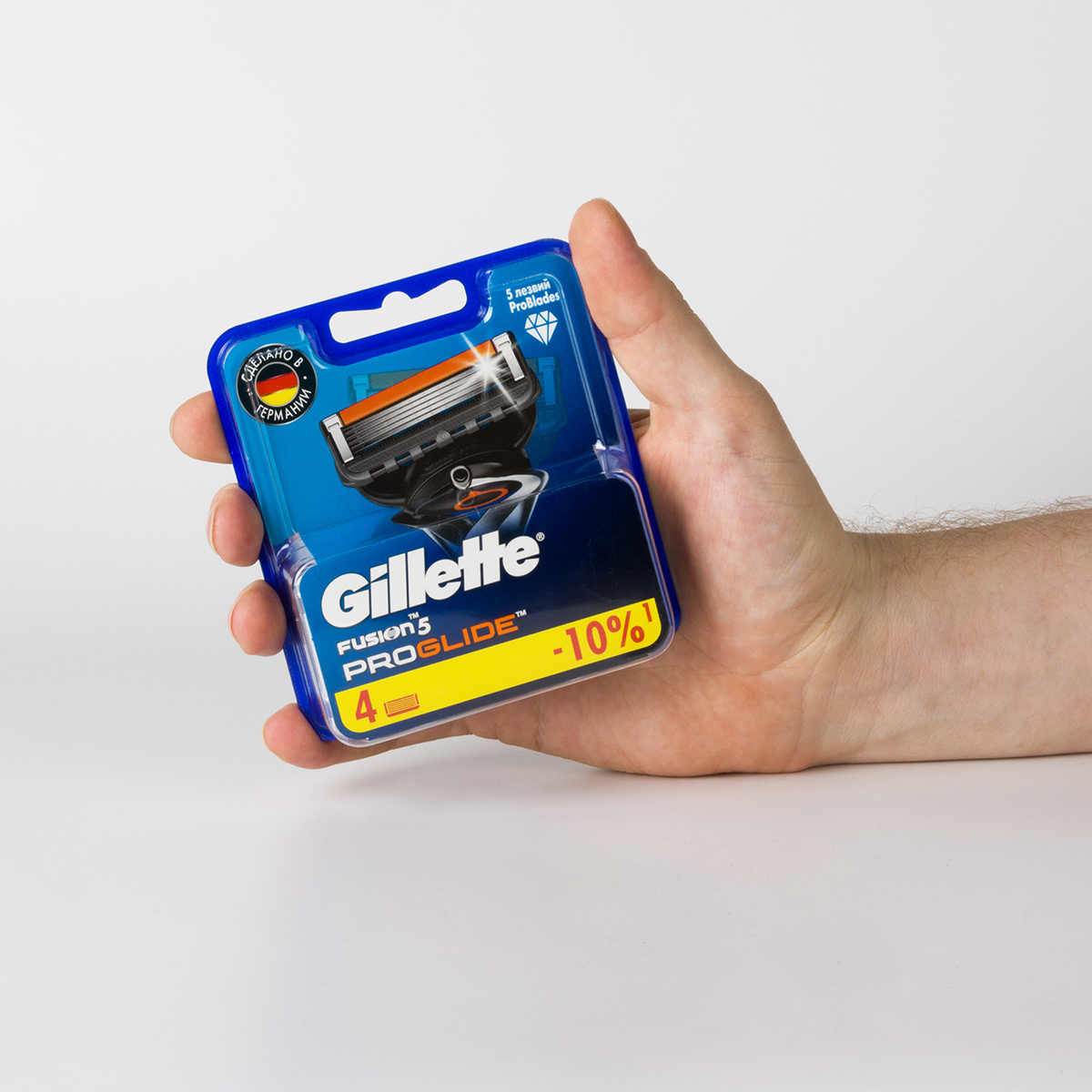 Сменные кассеты Fusion Proglide 4шт от Gillette + 3