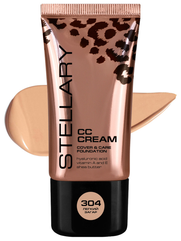 СС-Крем для лица CC-cream, тон 304 лёгкий загар от Stellary + 1