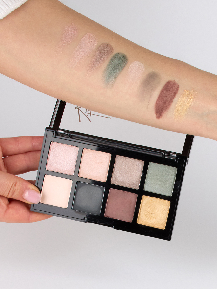 Shimmer Matte Палетка теней для век, тон 01 розово-зелено-бежевые тона от LavelleCollection + 3