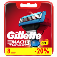 Gillette - Сменные кассеты Mach3 Turbo 8 шт