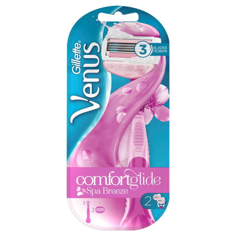 Станок для бритья Venus Spa Breeze + 2 сменные кассеты от Gillette + 1