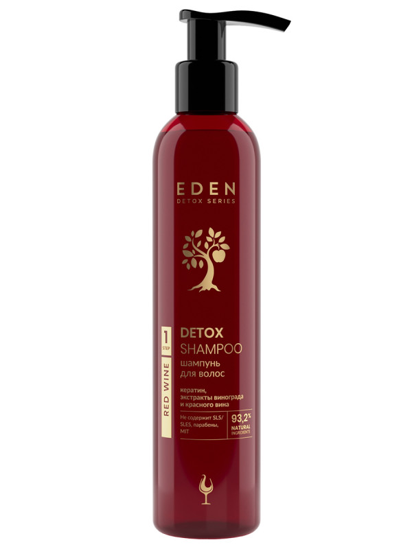 Detox Шампунь для волос Red Wine 350мл  от EDEN + 1