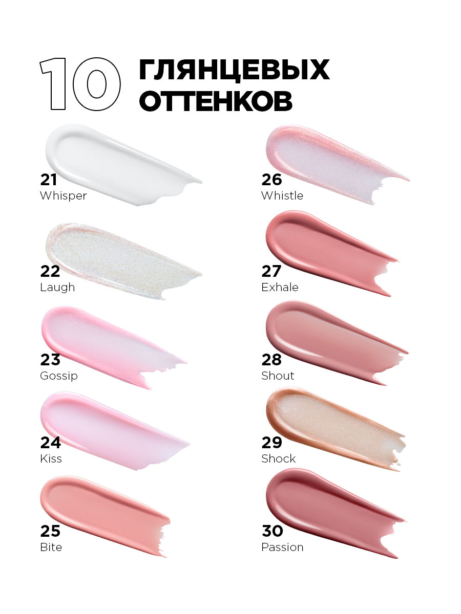 Блеск для губ Pure Emotion, тон 30 Passion от Elian Russia + 10