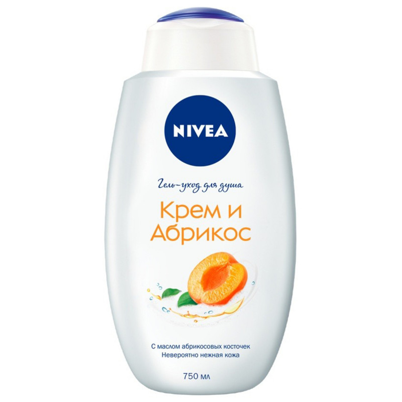 Гель для душа Крем и абрикос 750мл от Nivea + 1