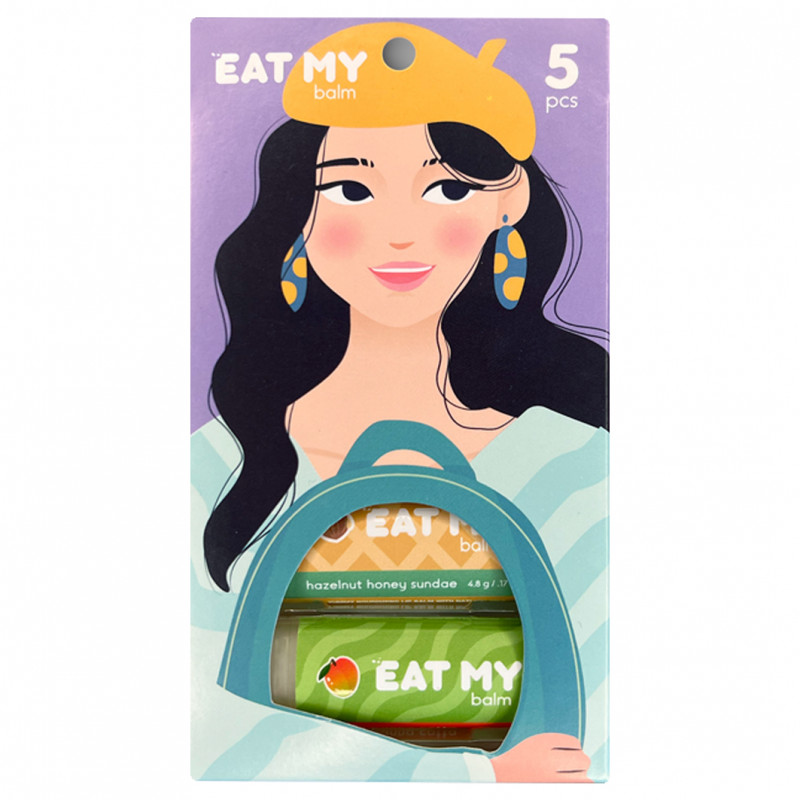 Набор бальзамов для губ Прилив вдохновения 5шт от Eat My + 1