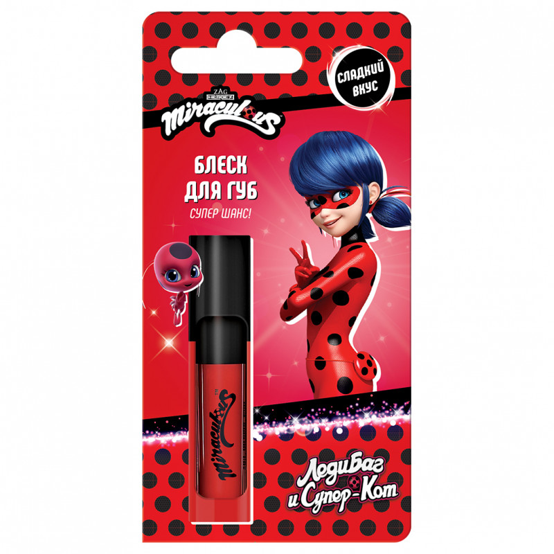 Блеск для губ Леди Баг 3мл от Miraculous + 1