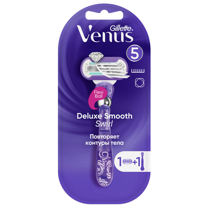 Станок для бритья Venus Extra Smooth Swirl + 1 кассета  от Gillette + 1