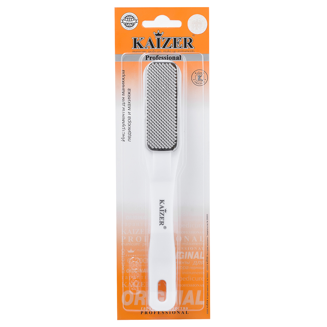 Терка педикюрная металлическая 1шт цвет микс от Kaizer + 4