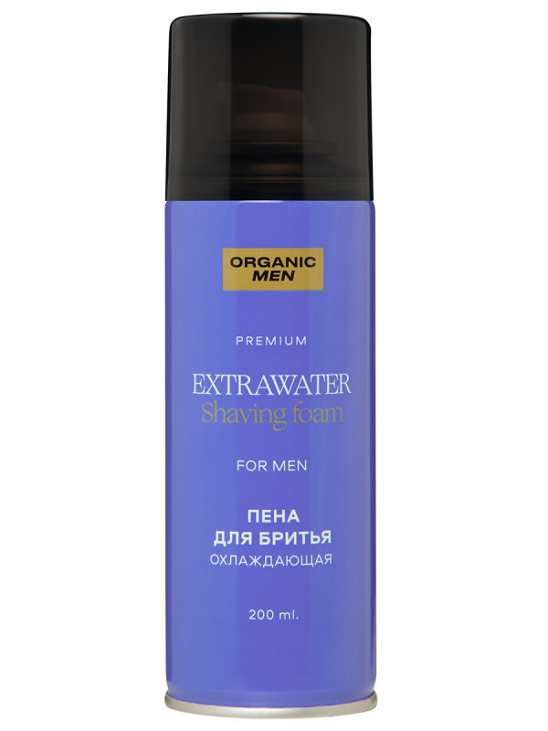 Extrawater Пена для бритья Охлаждающая 200мл от Organic Men + 1