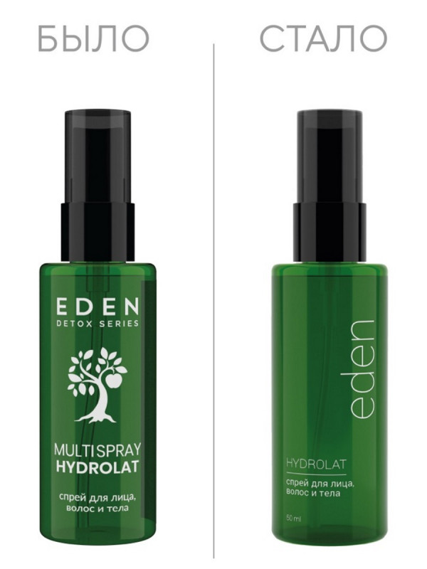 Detox Hydrolat Спрей для лица, волос и тела 50мл от EDEN + 1