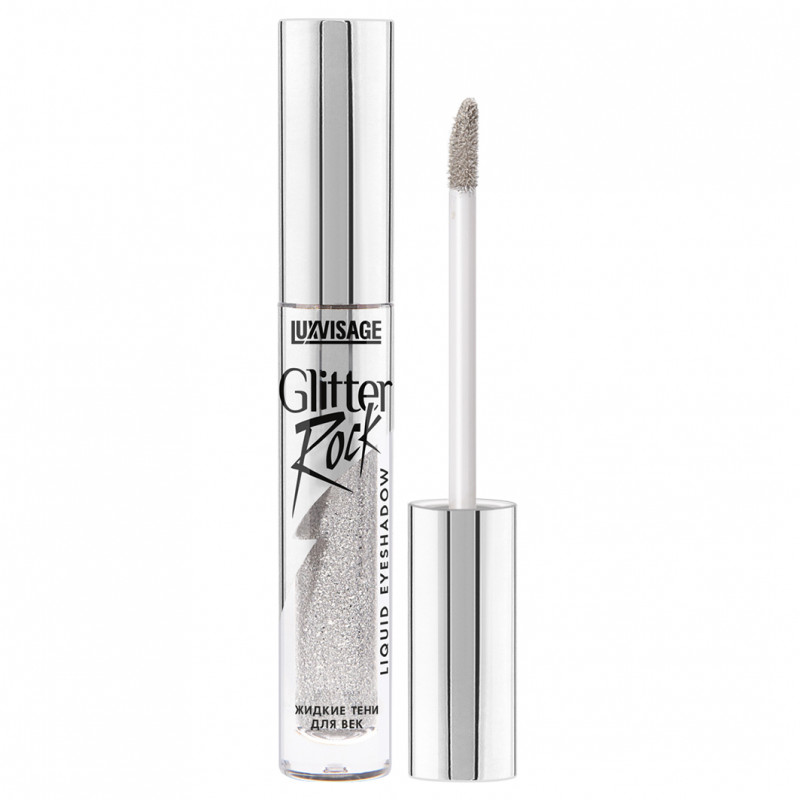 Жидкие Тени для век Glitter Rock, тон 301 Silver Rain от LuxVisage + 1