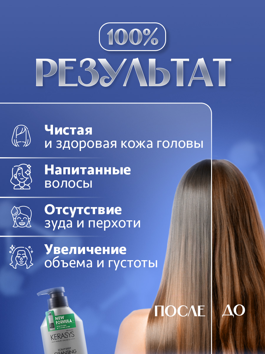 Scalp Clinic System Шампунь для лечения кожи головы Освежающий 400мл от Kerasys + 5