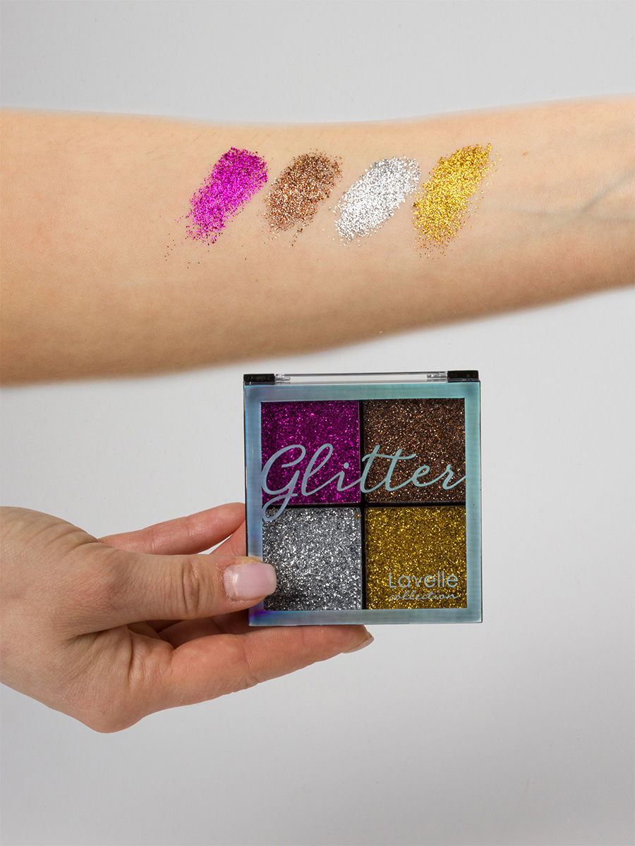 Тени для век Glitter, тон 02 северное сияние от LavelleCollection + 2