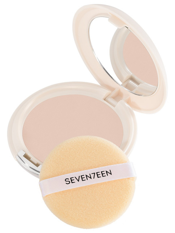 Пудра компактная Natural Silky SPF15, тон 01 полупрозрачный от Seventeen + 1