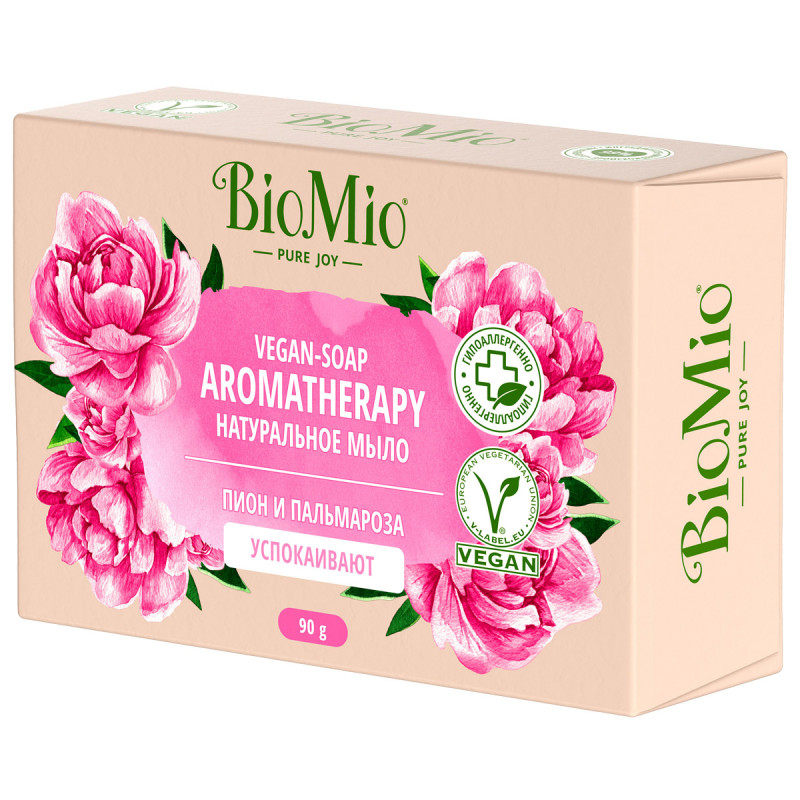 Bio-Soap Туалетное мыло Пион и пальмароза 90г от BioMio + 1