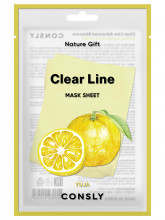 Clear Line Тканевая маска Освежающая с экстрактом юдзу 25мл