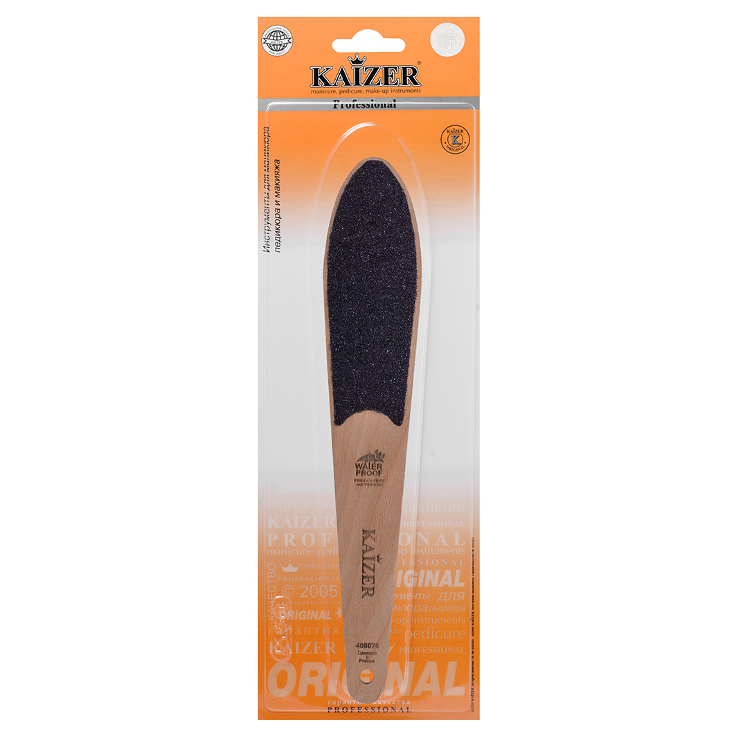 Терка педикюрная двухсторонняя из натурального бука 23см от Kaizer + 4