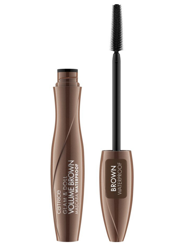 Тушь для ресниц водостойкая Glam & Doll Volume Brown Mascara Waterproof коричневая от Catrice + 1