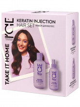 Подарочный набор для волос Home I'ce by Keratin Injection (Шампунь 250мл + Спрей для волос 100мл)