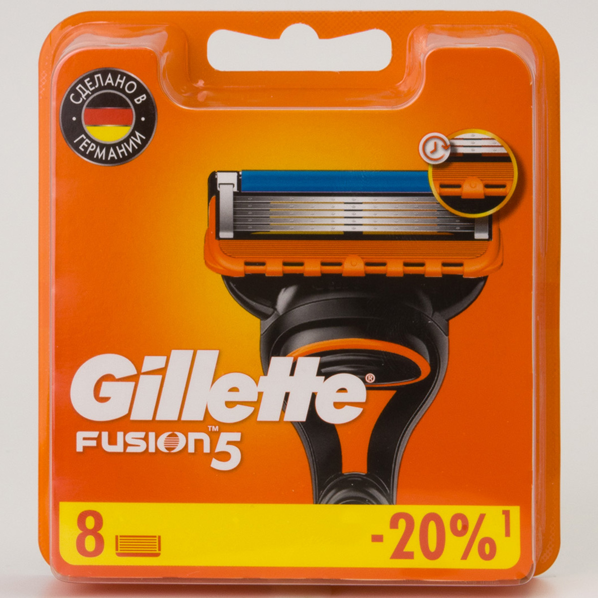 Сменные кассеты Fusion5 8шт от Gillette + 2