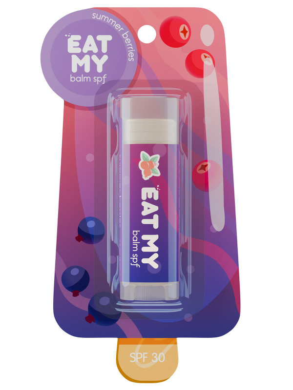 Бальзам для губ c SPF30 Летние ягоды 4,8г от Eat My + 1