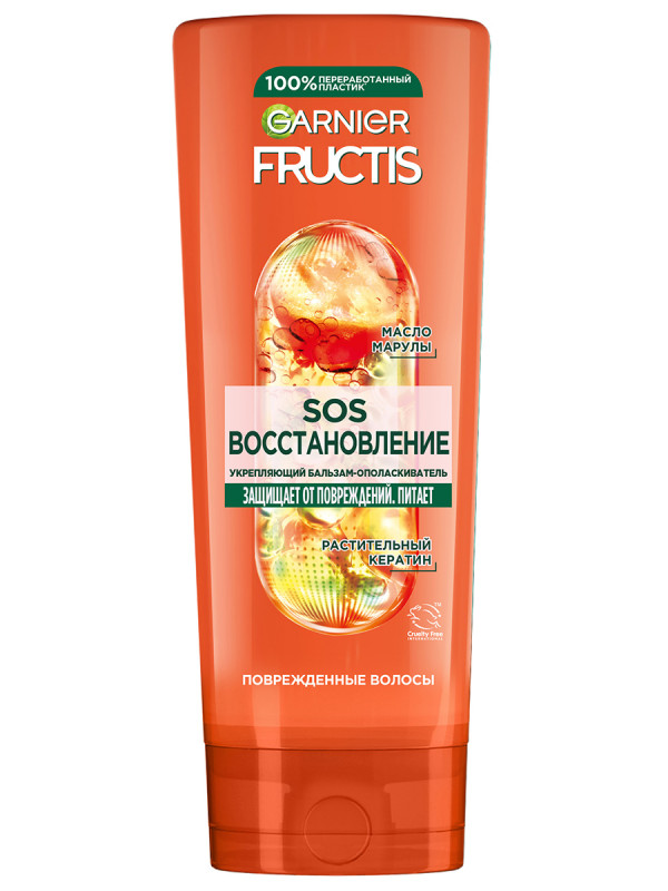 Fructis Бальзам-ополаскиватель SOS Восстановление для поврежденных волос 387мл от Garnier + 1
