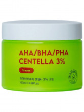 Крем для лица с 3% экстракта центеллы азиатской и комплексом кислот AHA, BHA, PHA пилинг-формула 100мл