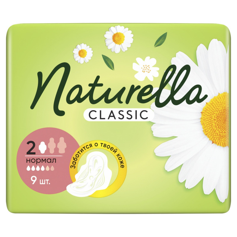 Прокладки гигиенические Camomile Classic Normal 9шт от Naturella + 1
