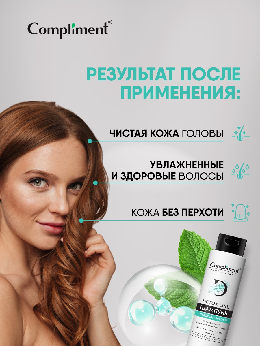Professional Detox Line Шампунь глубокой очистки 250мл от Compliment + 6