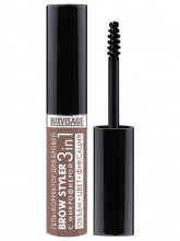Гель-корректор для бровей с микрофиброй Brow Styler, тон 03 мокаччино
