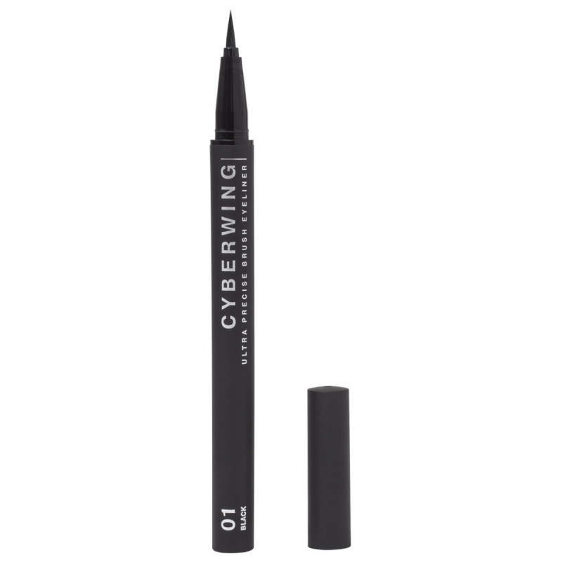 Подводка для глаз с кистью Cyberwing, тон 01 черный от Influence Beauty + 1