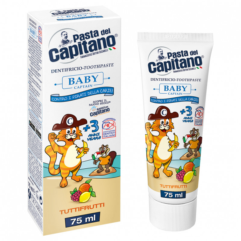 Baby 3+ Зубная паста детская Клубничная 75мл от Pasta del Capitano + 1