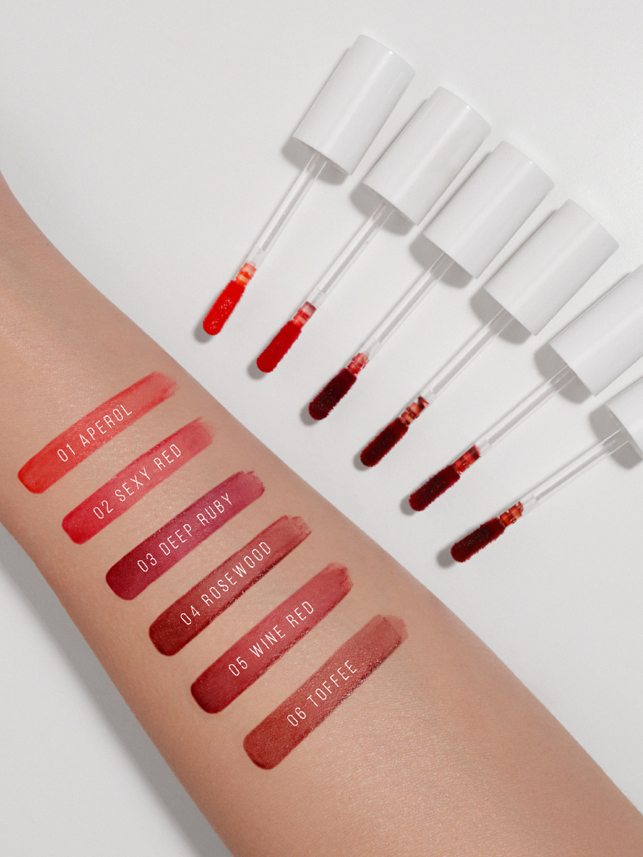 Тинт для губ с гиалуроновым комплексом, тон 02 Sexy Red от LuxVisage + 7
