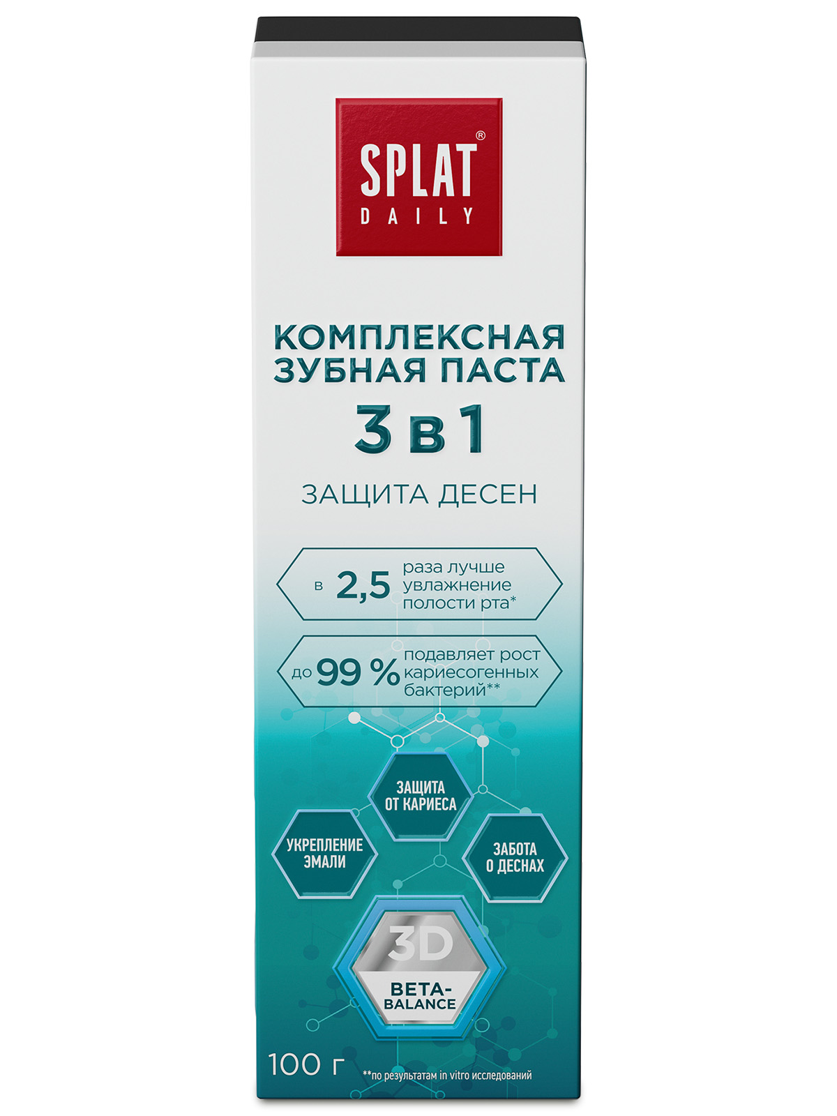 Зубная паста Daily Защита десен 3в1 100г от Splat + 2