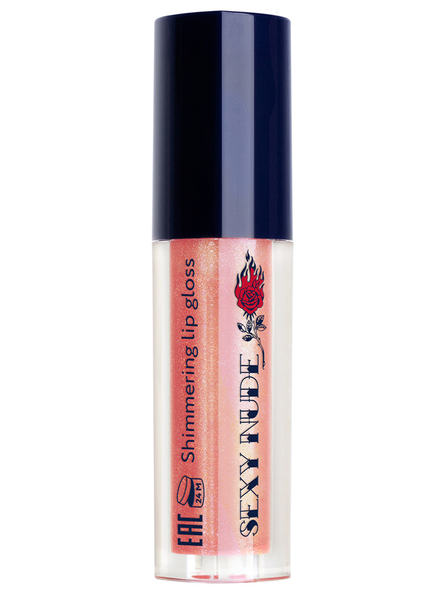 Блеск для губ мерцающий Sexy Nude, тон 447 розовый голографический от SHU + 2