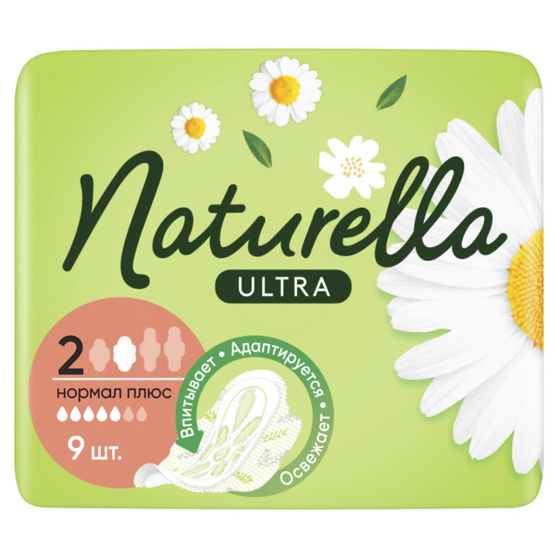 Прокладки гигиенические Camomile Normal Plus 9шт от Naturella + 1