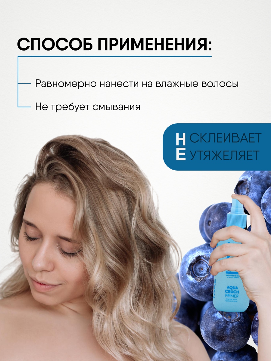 Aqua Cruch Праймер для волос Увлажняющий 200мл от Natura Siberica + 4