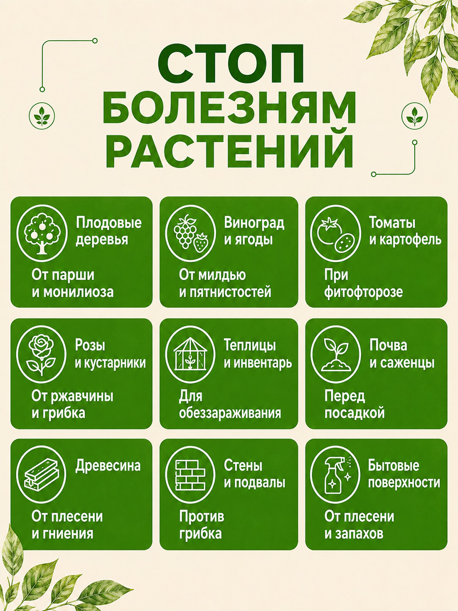 Медный купорос 100г от МосАгро + 3