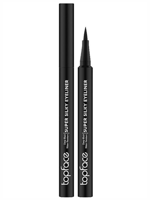 Подводка-лайнер водостойкая Supersilky Eyeliner черный от TopFace + 1