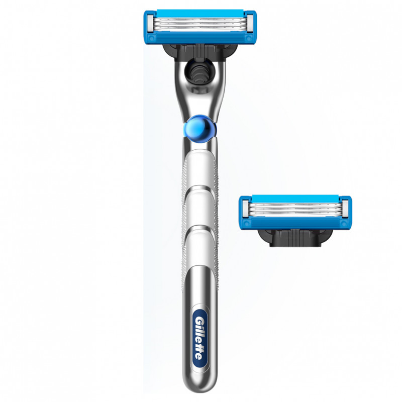 Станок для бритья Mach3 Turbo 3D + 2 кассеты от Gillette + 1