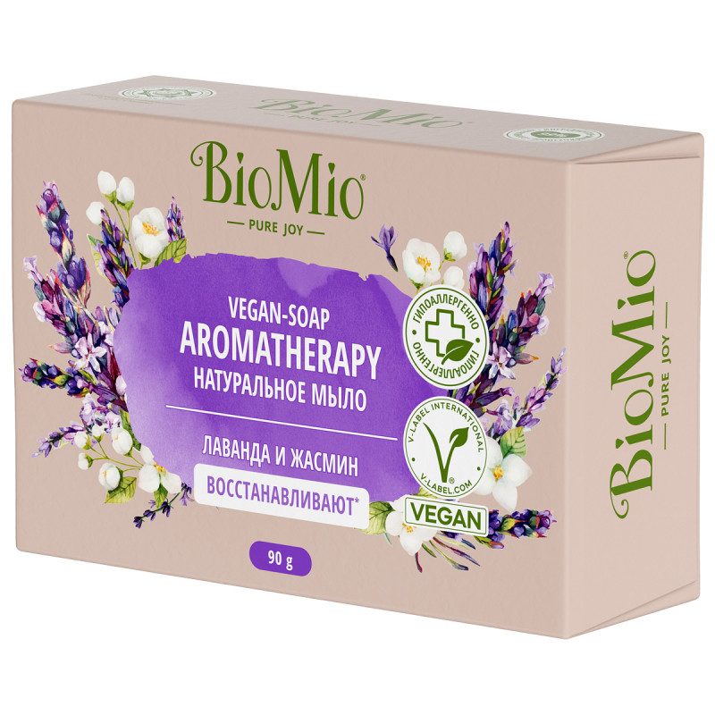 Bio-Soap Туалетное мыло Жасмин и эфирное масло Лаванды 90г от BioMio + 1