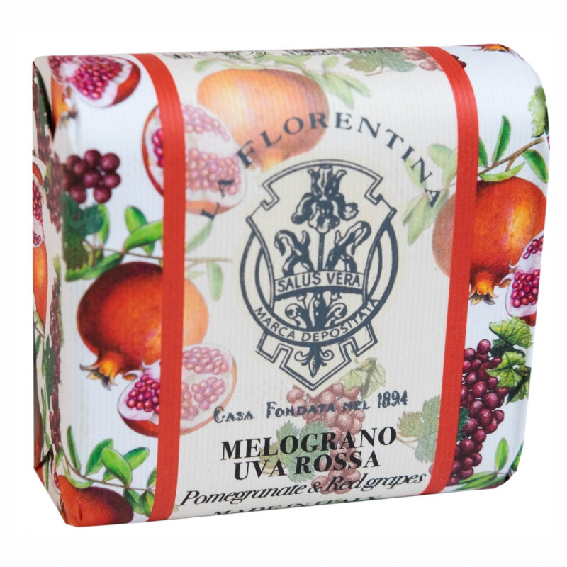 Мыло Гранат и красный виноград Pomegranate & Red Grapes 106г от La Florentina + 1