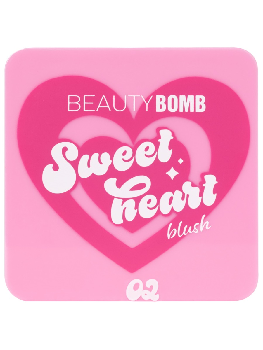 Румяна Sweetheart, тон 02 Heartstopper / персиковый с шиммером от Beauty Bomb + 5