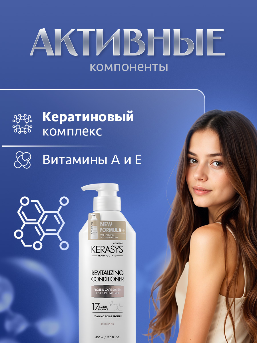 Hair Clinic System Кондиционер для волос Оздоравливающий 400мл от Kerasys + 2