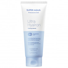 Пенка для умывания и снятия макияжа Super Aqua Ultra Hyalron 200мл
