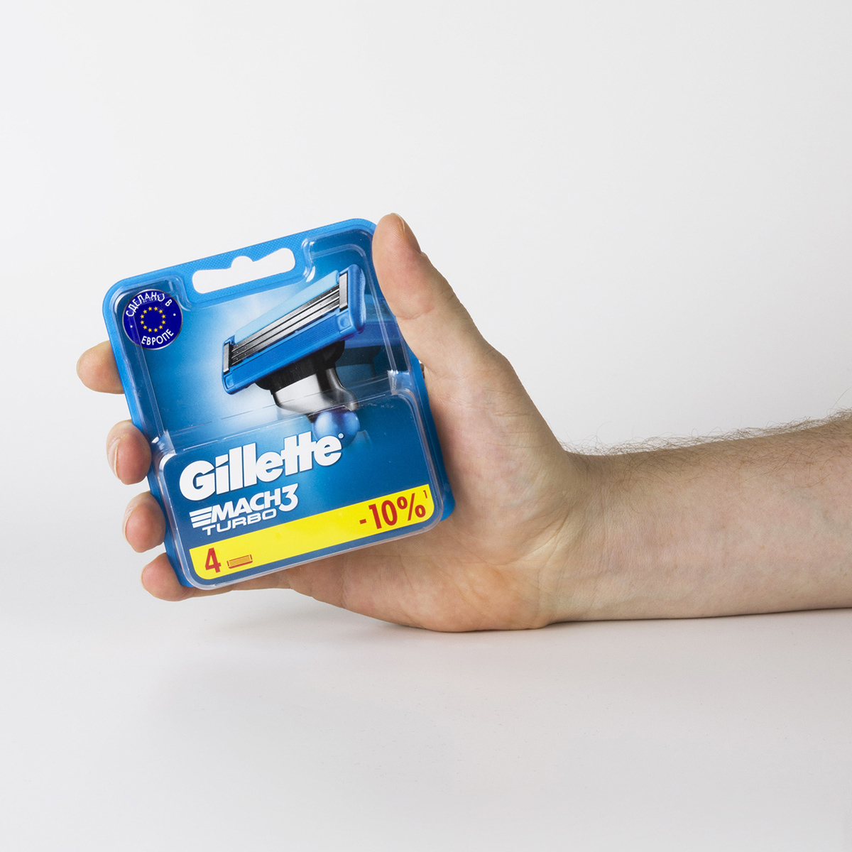 Сменные кассеты Mach3 Turbo 4шт от Gillette + 4