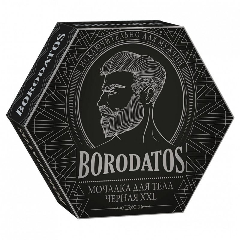 Мочалка для тела черная XXL  от Borodatos + 1