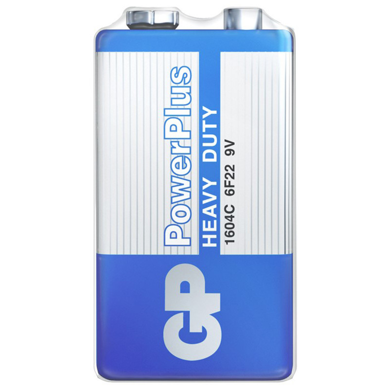 Батарейка солевая 9V Крона 1шт от GP Batteries + 1